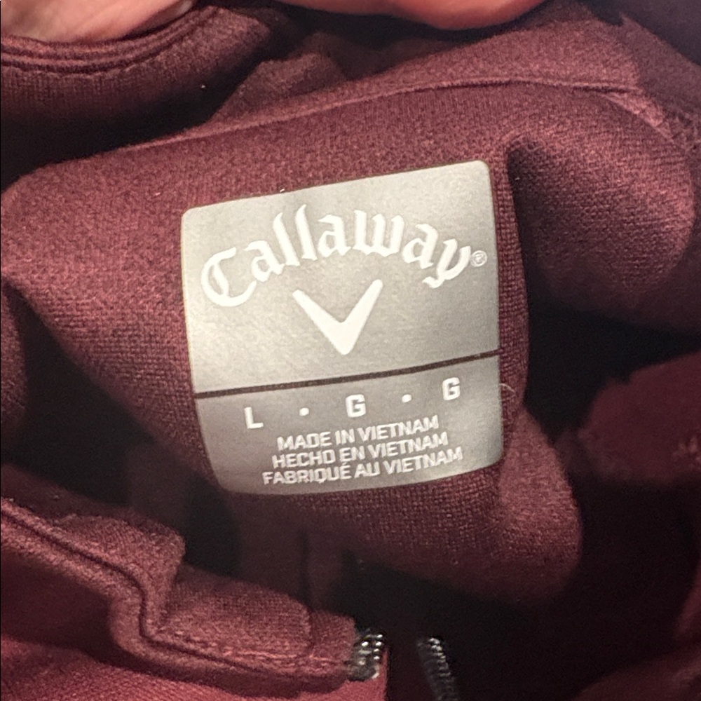 Callaway - Men's Quarter golf Zip Fleece Pullover. Size Large. Red Burgundy NWOT - Picture 10 of 14